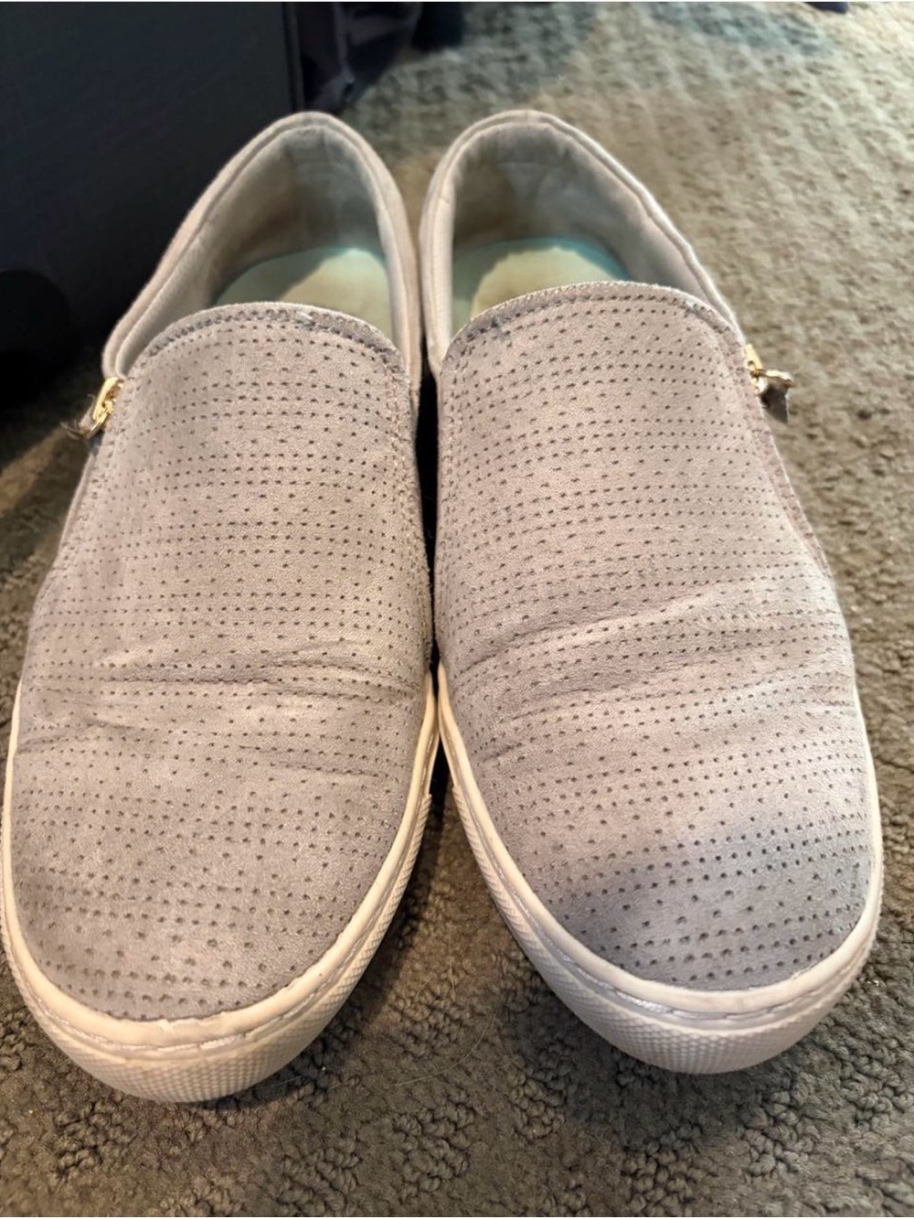 Dr. Scholl's Light Gray Perforated Slip-On Sneakers